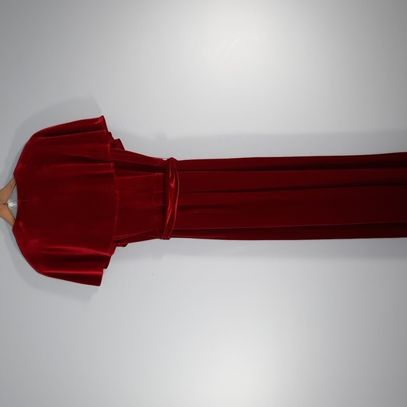 NWT ALEX MARIE CRIMSON BETH VELVET JUMPSUIT SZ 4 - Picture 9 of 14